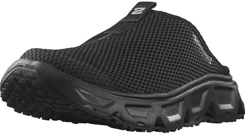 Salomon Reelax Slide 6.0 Mules de récupération pour Homme, Foulée amortie, Confort instantané et longue durée, Style polyvalent, Black, 41 ⅓