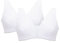 Eden House Ladies Pack of Two Lace Front Fastening Magic Bras White 26