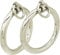 Edelstahl Handgelenk Manschetten Armband abschließbarer Armreif mit abnehmbarem O-Ring Restraints Armbänder (55MM X 45MM, Polished Silver)