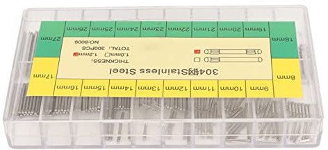 300 Stück 1,2 Mm Uhrenarmband-Federstegstifte, Uhrenarmband-VerbindungsstifteUhren-Splint, Doppelend-Uhrenarmband-Verbindungssplinte mit Aufbewahrungsbox