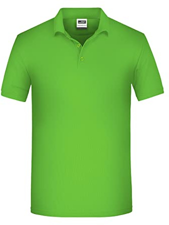 James & Nicholson Herren BIO Workwear Polo - Pflegeleichtes und strapazierfähiges Polo | Farbe: lime-green | Grösse: XL