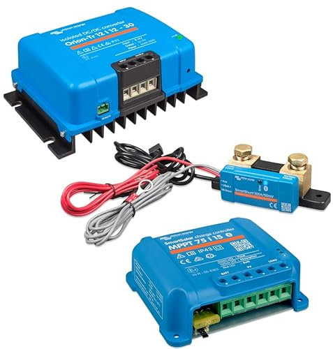 Butler Technik Victron Charging Upgrade Kit with SmartShunt Battery Monitor Battery to Battery Charger and Solar Charge Controller MPPT