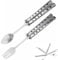 Butterfly Löffel Camping Löffel, Schmetterling Gabel Set, 2 Stück Faltbare Utensilien Camping Edelstahl Utensilien für Küche BBQ Reisen Outdoor
