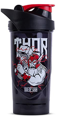 Shieldmixer Thor Eiweiß Shaker - Shaker Proteinshake - 700ml - Gym Shaker - Für eiweiß- & Sportgetränke - Shake becher - Gym Zubehör - Trinkflasche - Schwarz - Pro Classic Protein Shaker