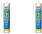 Everbuild Everflex 225 | Cure Silicone Sealant Designed for Glazing and Industrial Applications - 295ml - Black (Pack of 2)