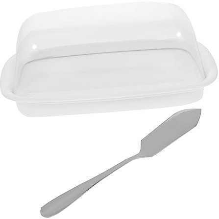 MAGICLULU Aufbewahrungsbox für Butter klare Butterschale antikes weinglas Kühlschrank Butterdose Kunststoff Butter liefert Französisch Buttermesser Milchkännchen Schneidebox Backwerkzeug