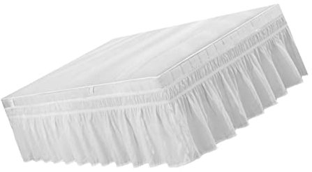 MAGICLULU Dekoration Schlafzimmer Bedroom Decor Hotel bettlaken qvc de bettwäsche couchdecken Staub Rüsche Bettzubehör bauschiger Bettrock Betthemd Flauschige Bett Rock Dekoration Weiß