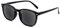 DOOViC Sonnenlesebrille 1,25 Damen Große Gläser Schwarze Eckige Rahmen Sonnenbrille Lesehilfe mit Sehstärke für Herren