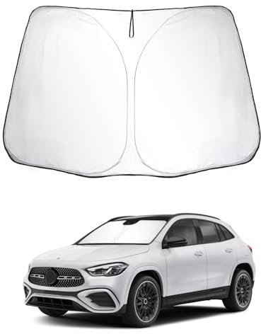 SKTU Parasol para Coche Compatible con Mercedes GLA H247 / EQA Parasoles Coche Delantero Plegable con Protección UV