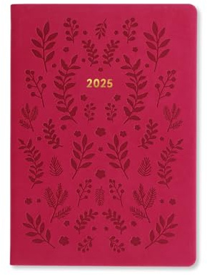 Letts of London Woodland Terminplaner 2025, A5, Wochenansicht, Rosa