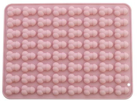 MSemis Silikon Kuchenform in Penis Muster Lustig Eiswürfelform Neuheit Backform für DIY Werkzeuge Rosa A One Size
