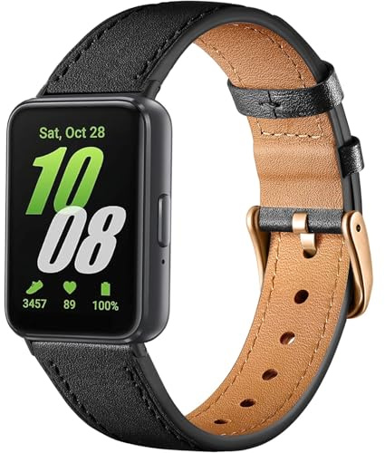 Issinlky cinturino compatibile con Samsung Galaxy Fit 3, cinturino di ricambio in vera pelle per Samsung Galaxy Fit 3 SM-R390 cinturino
