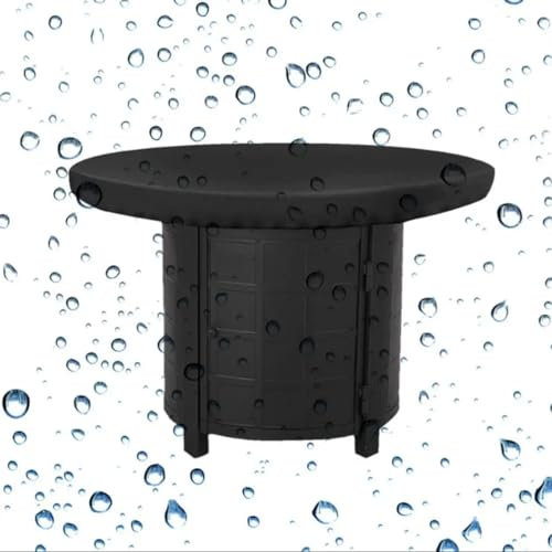 Housse de protection pour brasero ronde, étanche, anti-UV, diamètre 100 cm, tissu Oxford 420D, pour extérieur, jardin, terrasse, chauffage de barbecue, housse de protection noire