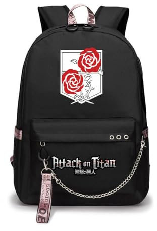 LKY STAR Anime Attack On Titan Rucksack Canvas Schultasche Laptop Schultasche Freizeitrucksack