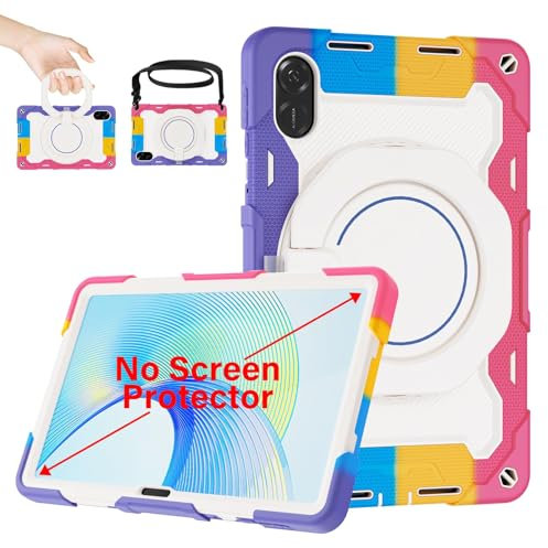 ROISKIN Case for Honor Pad X9 11.5 inch 2023 Case: Heavy Duty Rugged Cover for Tablet Honor Pad X8 Pro with Pen Holder & Rotating Kickstand & Shoulder Strap, Pink