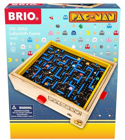 BRIO – 34065 PAC-Man Labyrinth| Klassische Holzspiele für Kinder ab 6 Jahren