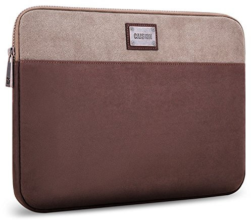 CAISON 11-12 inch Laptop Sleeve Silm Case Soft Lining Waterproof Shockproof Protective Bag For 12.4 Microsoft Surface Laptop Go 3, HP Stream 11, 11.6” ACER Spin 311, ASUS Vivobook Go 12, Brown