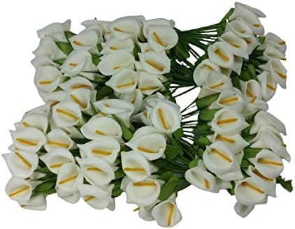 Generico FIORELLINI FIORE CALLA BOUQUET per BOMBONIERE PROMESSA SPOSI COMUNIONE CRESIMA COMPLEANNO 12 Mazzetti da 12 Pezzi, in tutto 144 pezzi