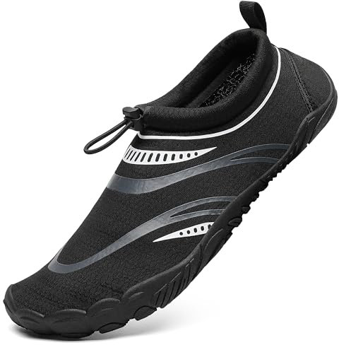 Mishansha Aquaschuhe Herren Badeschuhe Damen Sommer Wasserschuhe Schwärzlich 43