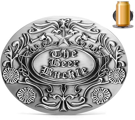 Gwezmxs Bierhalter Gürtel, Flaschenschnalle Gürtelschnalle für Flaschen & Dosen, Bierkopfgürtel, Belt Buckle Beer Holder