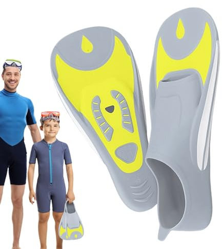 Zhadyu Schwimm Trainingsflossen,Kompakte Schwimmflossen Flossen - Verstellbare Weiche Bequeme Leichte Poolzubehör Für Kinder Surfen Tauchen Reisen Apnoetauchen Erwachsene Ausrüstung
