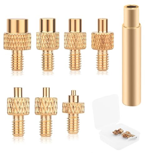 7 Stück Lötspitzen Einschmelzhilfe Set mit Adapter für Gewindeeinsätze/Einschmelzmuttern M2 M2.5 M3 M4 M5 M6 M8 Lötkolben Spitzen für 3D Drucker für Weller ST Serie 900M/T18 Lötspitzen mit Box