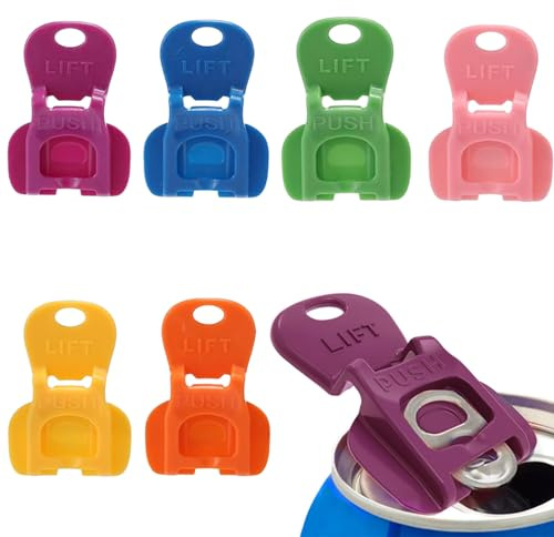 elook 6PCS Can Opener, Ring Pull Can Opener Aid, Plastic Easy Can Tab Opener Tool for Beer Soda Coke Pop