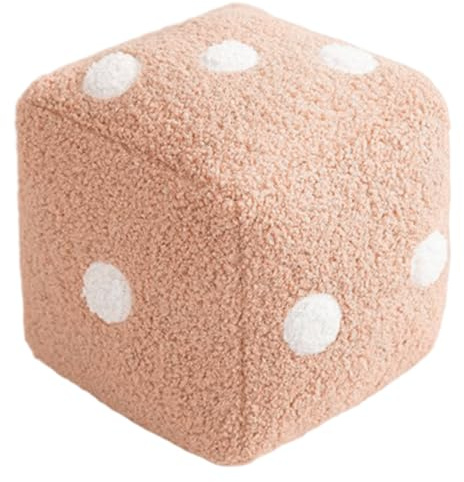 Joygoodta Würfelkissen, 20, 3 x 20, 3 cm, weiches Plüsch-Fuzzy-Würfel-Deko-Wurfkissen, einzigartiges Kissen im Y2K-Stil für Bett, Sofa, Stuhl, Gaming-Zimmer-Dekoration