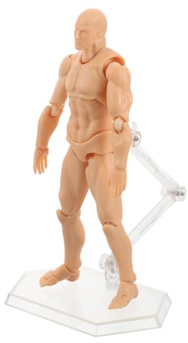 Angoily Künstler Manikin Figur mit Stabilem Ständer Realistische Gelenk Zeichenpuppe Flexible Actionfigur Modell zum Malen und Skizzieren Kunstzubehör für Kreative Projekte