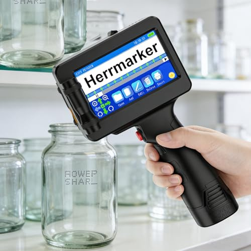 DowPie Imprimante Portable de Codes QR et Codes-Barres, Machine de Codage Jet d'encre sans Fil, imprimante personnalisée de Logo, Texte et Date pour emballages en Carton noencoder