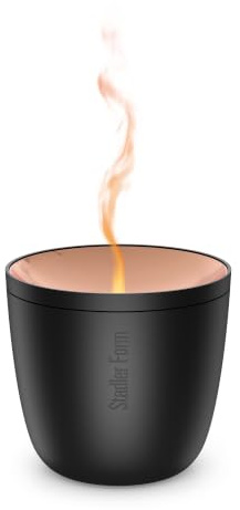 Stadler Form Aroma Diffuser Zoe Mobile, kabellos, für ätherische Öle | Mit Akku bis zu 6 h Laufzeit, einzigartiger Flammen-Effekt, Ultraschall-Aromatherapie Diffuser, leise, klein, schwarz