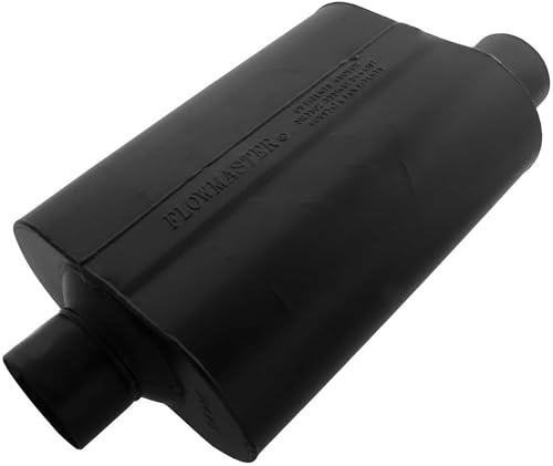 Flowmaster Super 40 Series Chambered Muffler - 3.0” Center In/Offset Out - Aggressive Sound - Aluminized Steel - Perfect for Muscle Cars, Lifted Trucks, Street Rods, and High-Torque Builds (953047)