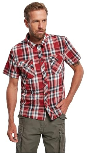 Brandit Roadstar Shirt Short Sleeve, Color: red, Size: S