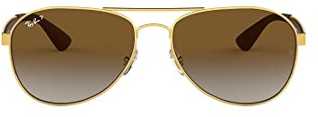 Ray-Ban Herren 0RB3549 001/T5 61 Sonnenbrille, Gold (Gold/Clear Gradient Green)