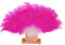 HUHU833 Wedding Showgirl Dance Elegant Large Feather Folding Hand Fan Decor Decal (Hot Pink)