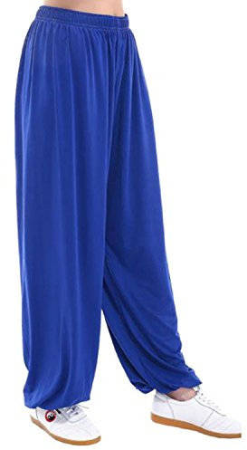 MESHIKAIER Super weiche Herren Haremshose Freizeithose Pluderhose Pumphose Yoga Hose Sport Hose für 4 Jahreszeiten (L, Royal Blau)