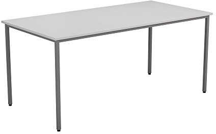 Office Hippo Computer Table, Sturdy & Robust Work Desk For Home Office, Stylish & Ideal For Any Work Space, Height Adjustable Feet, 5 Year Guarantee, White, 180 x 80 x 73 cm