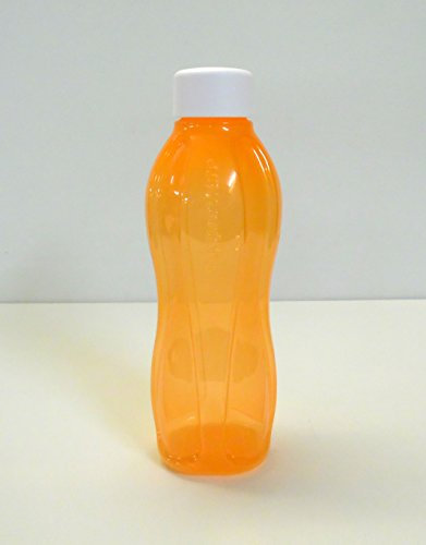 TW TUPPERWARE Eco Flasche 750ml orange Trinkflasche Ökoflasche Flasche Schraubverschluß weiß