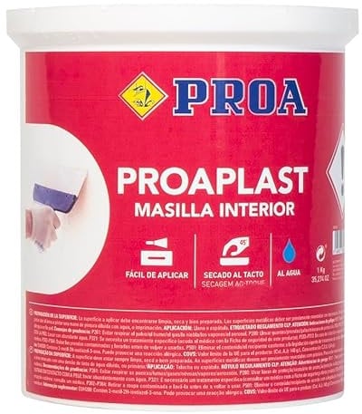 PROAPLAST EMPLASTE PARA PAREDES EN MASILLA INTERIOR 5 Kg.