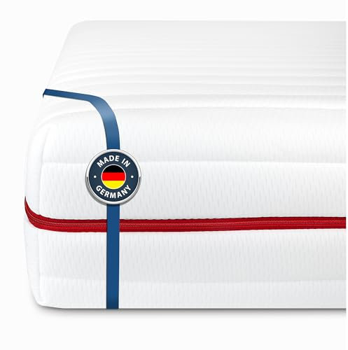 BMM Matratze 80x190 cm Klassik 19 Härtegrad H3 mittelfest/Kaltschaummatratze Öko-Tex Zertifiziert/ergonomische 7 Zonen Matratze Höhe 19 cm/Matratzen produziert in Deutschland