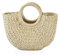 NICOLE&DORIS Sac à main Nouvelle Femme Été Sac de Plage Poignée Sac Rotin Sac de Paille Tissé Sac à Main pour Dame Beige
