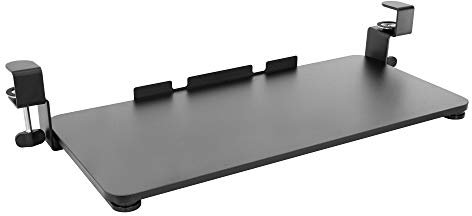Mount-It! Klemm-Tastaturablage & Ergonomische Schiebetastatur und Mausplattform (unter dem Schreibtisch)