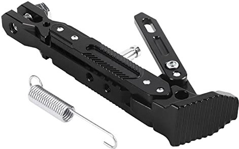 Ständer Seitenständer, universeller Motorrad Kickstand Seitenständer verstellbarer fußseitiger Stützständer für 155 2015-2016 N- 125(Schwarz)