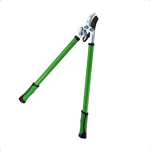 Rekord Astschere Amboss (antihaftbeschichtet) mit Ratschenfunktion, Schnittstärke: 25 mm, Gesamtlänge: 71 cm, rutschfeste Griffe, Gartenschere, Baumschere