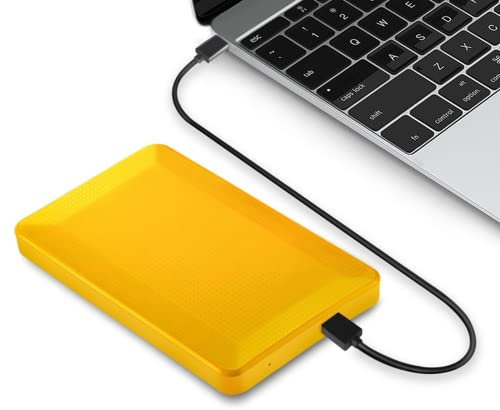 Disque dur externe portable 2,5 2 To / 1 To / 500 Go/120 Go USB 3.0 HDD de sauvegarde pour PC, ordinateur de bureau, ordinateur portable, fenêtre, MacBook, Xbox One, PS4 (120 Go, jaune)