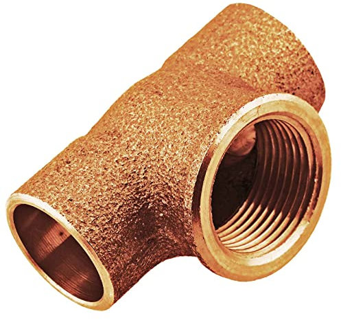 Lötfitting Rotguss | T-Stück mit Innengewinde | Lötende (i) 15-28 mm auf IG 1/2-3/4 Zoll >>> 22mm x 1/2 Zoll
