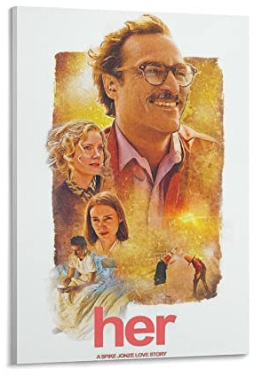 Poster, Motiv: Her Romantic Movie Classic Poster, dekoratives Gemälde, Leinwand, Wandkunst, Wohnzimmer, Schlafzimmer, Gemälde, 30 x 45 cm