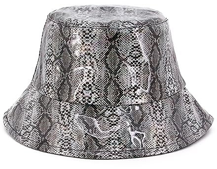 Surkat Unisex Fashion Hologramm Kletter-Eimerhut Wasserdicht Fischermütze Reise Sonnenhut, Leopard, Einheitsgröße