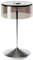 SIGOR Numotion - Dimmbare LED Akku-Tischleuchte Indoor & Outdoor, IP54 spritzwassergeschützt, Höhe 26,5 cm, aufladbar mit Easy Connect, 12 h Leuchtdauer, silberfarben
