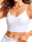CRZ YOGA Damen Bikini Top Swimsuit Schnell Trocknend Padded Bikini Swim Oberteil Weiss 38